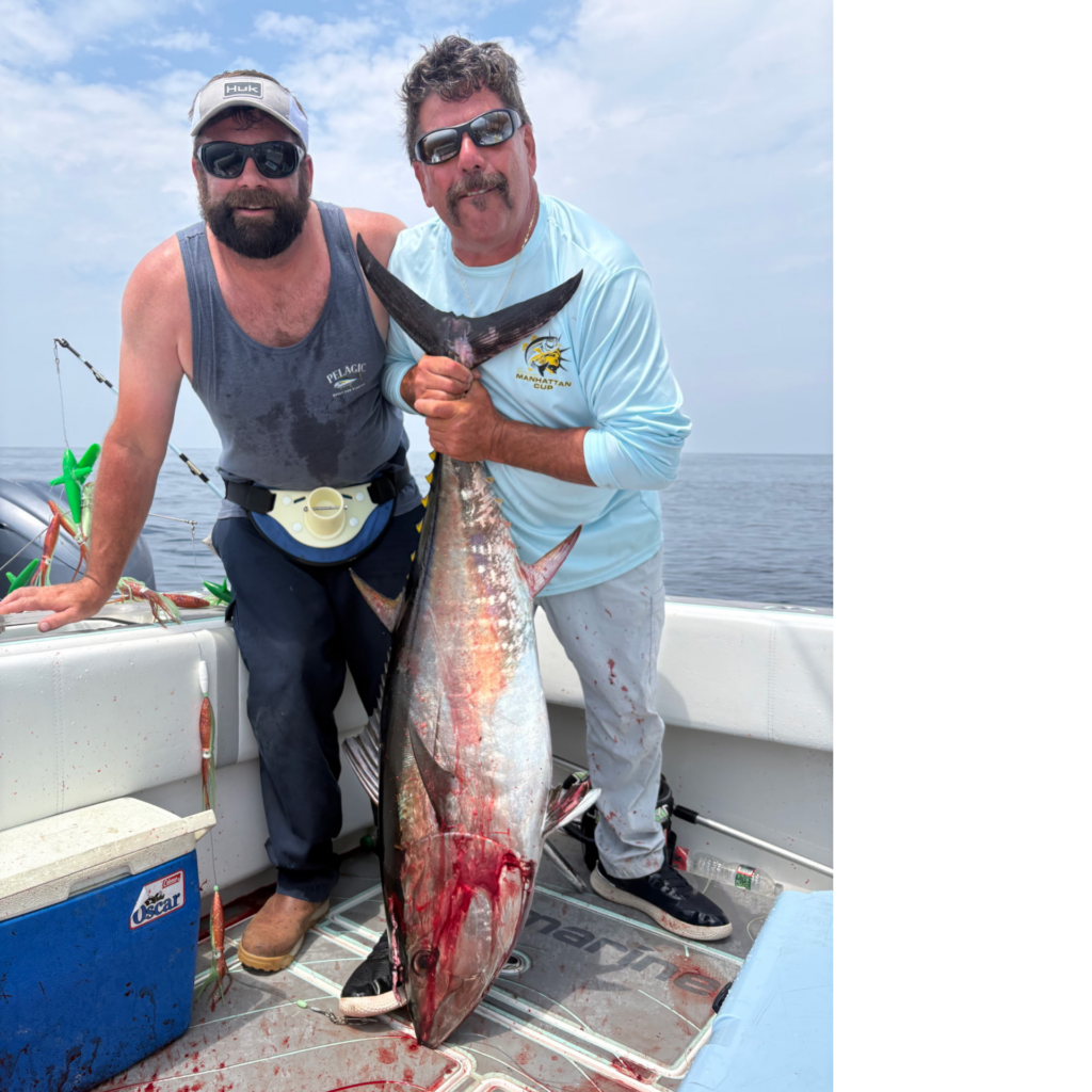 Kevin Kennard caught this 75# yellowfin fishing with Capt Frank Crescitelli.